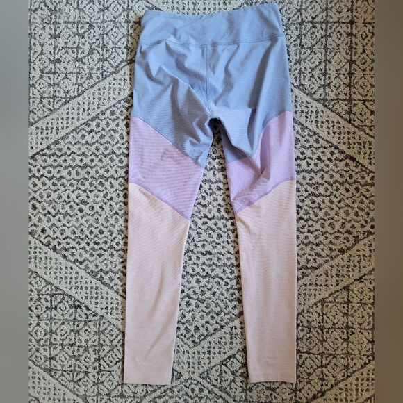 Outdoor Voices Tri-Tone Leggings - Blue, Pink, Beige - Picture 3 of 7